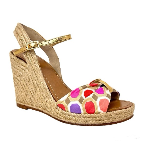 kate spade Shoes - Kate Spade Polka Dot Espadrille Wedge Sandals